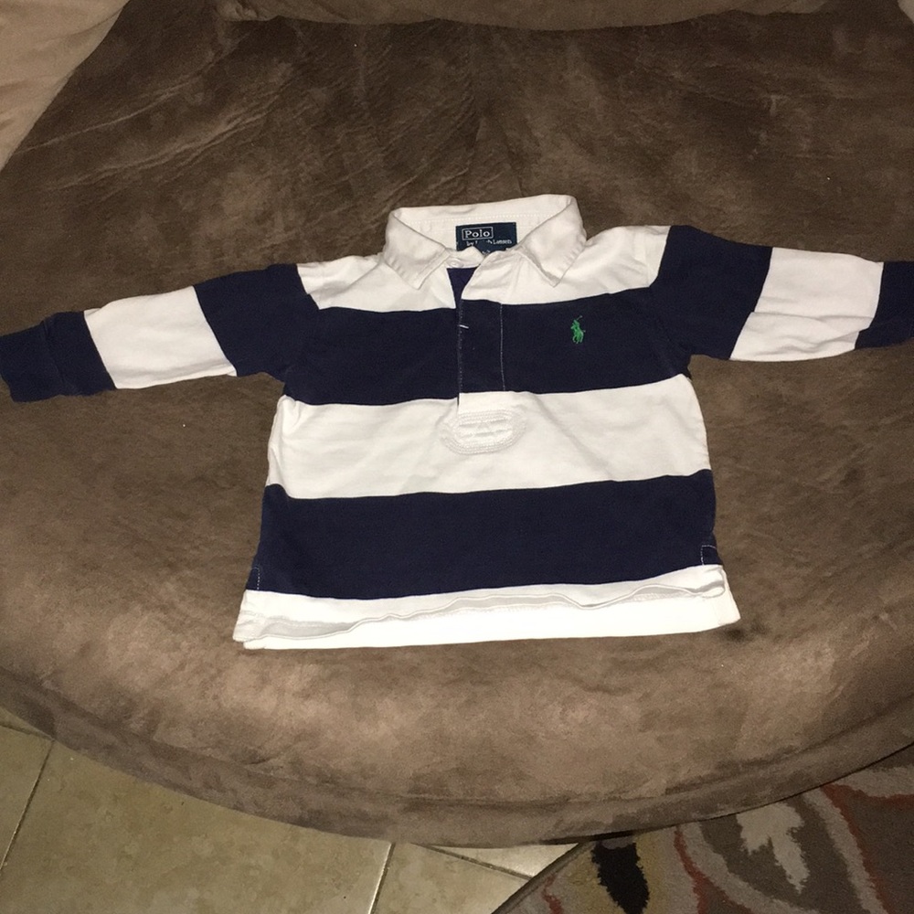 Ralph Lauren Polo shirt Sz 12m classic blue/white